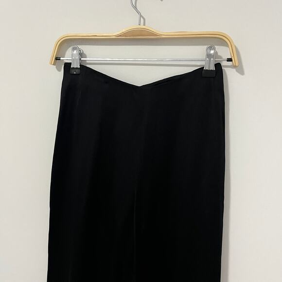Donna Karan Black Wide Leg Silky Pants Size 6 - Picture 4 of 7